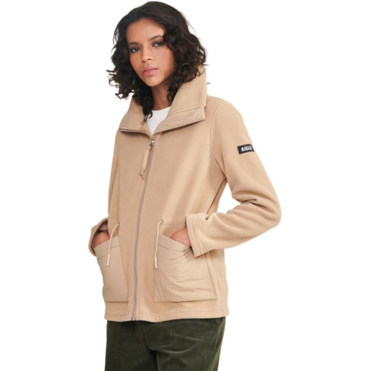 (Women) AIGLE  Outdoor Zip-Up Jacket Beige杏色 Spliced Activewear AO267 圖 3