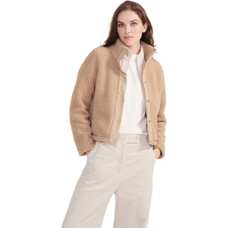 (Women) AIGLE  Solid Color Fleece Collar Buttoned Long Sleeve Jacket AO21 圖 3