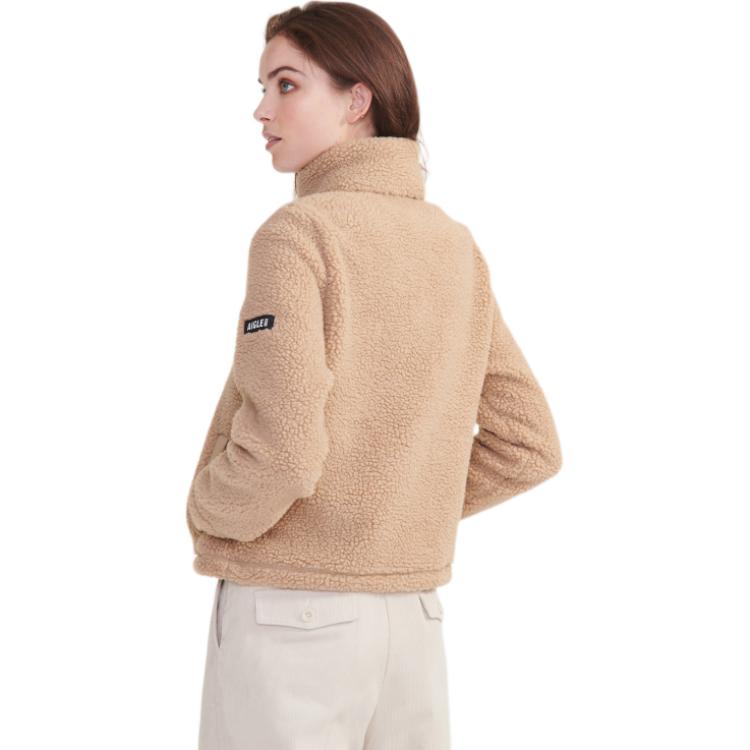 (Women) AIGLE  Solid Color Fleece Collar Buttoned Long Sleeve Jacket AO21 圖 4