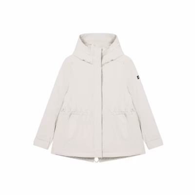 (Women) AIGLE Solid Color Hooded Waterproof Windproof Cotton Jacket. AQ24