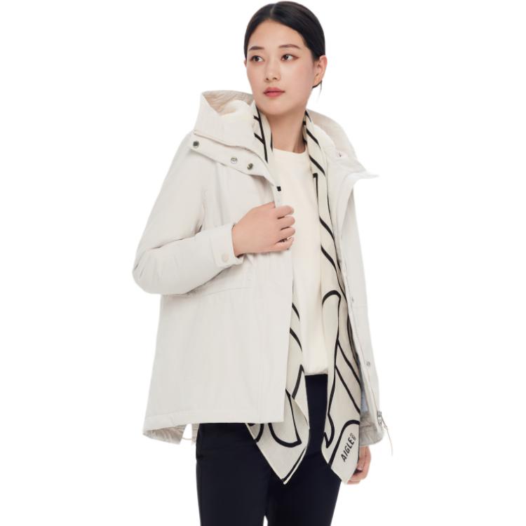 (Women) AIGLE  Solid Color Hooded Waterproof Windproof Cotton Jacket. AQ24 圖 3