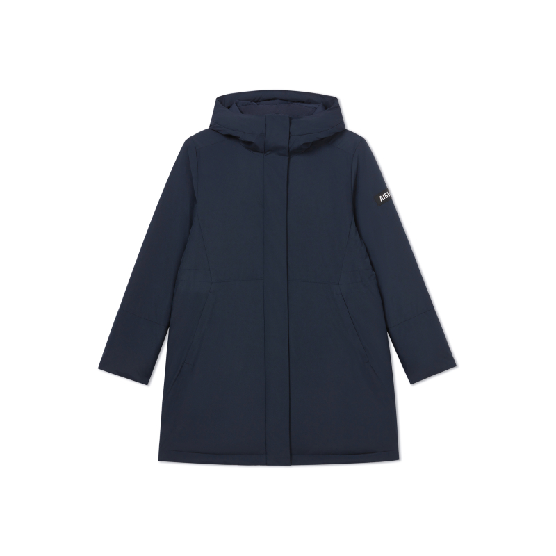 (Women) AIGLE  Solid Color Thick Hooded Down Jacket AQ71