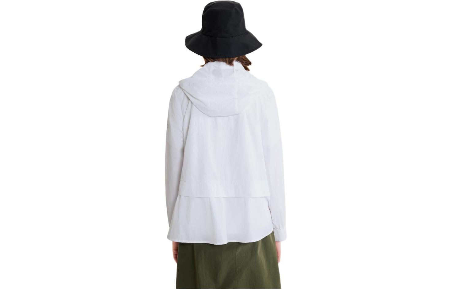 (Women) AIGLE  UV-Resistant Waterproof Hoodie Jacket in Bright White. AW761 圖 3