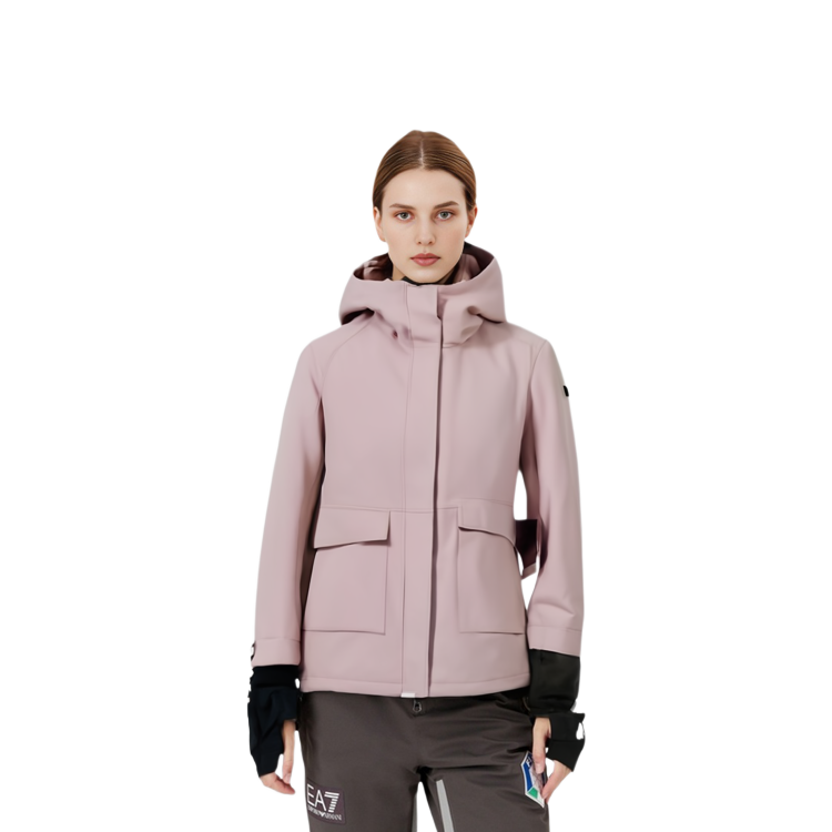 (Women) AIGLE  Waterproof Hooded Outdoor Sports Jacket - Dark Pink. AX503 圖 6