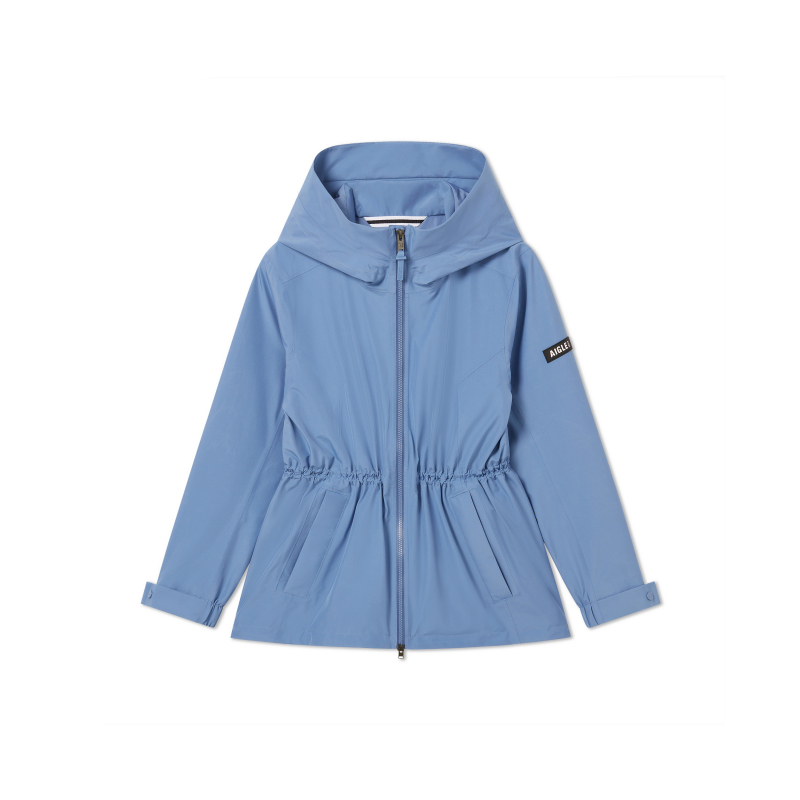(Women) AIGLE  Waterproof Windproof GORE-TEX Hooded Jacket - Harbor Blue. AW731