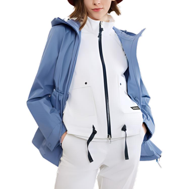 (Women) AIGLE  Waterproof Windproof GORE-TEX Hooded Jacket - Harbor Blue. AW731 圖 2
