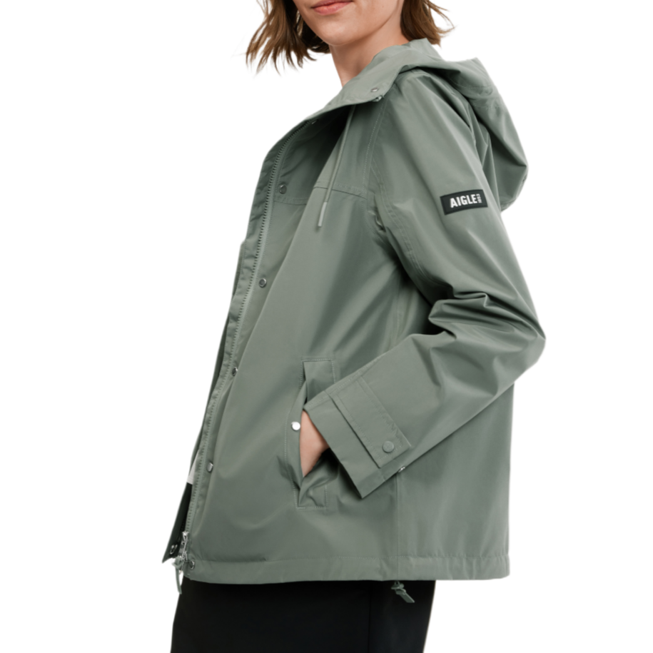 (Women) AIGLE  Windproof Waterproof Breathable Hooded Jacket - Green AY285 圖 6
