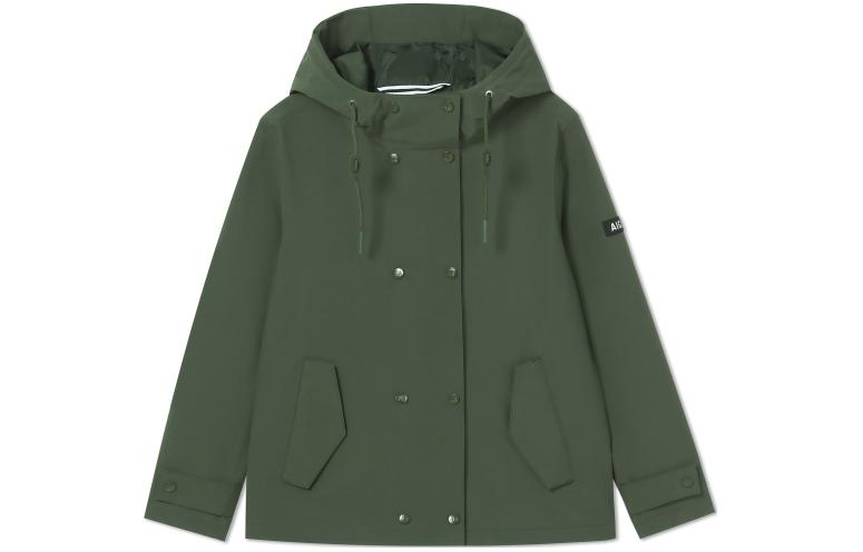 (Women) AIGLE Avocado Green Waterproof Windbreaker Outdoor Jacket AB781