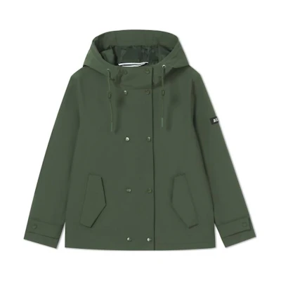 (Women) AIGLE Avocado Green Waterproof Windbreaker Outdoor Jacket AB781