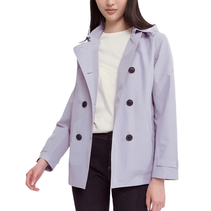 (Women) AIGLE FW/AW24  Classic Waterproof Windbreaker Jacket - Grey Purple BA926