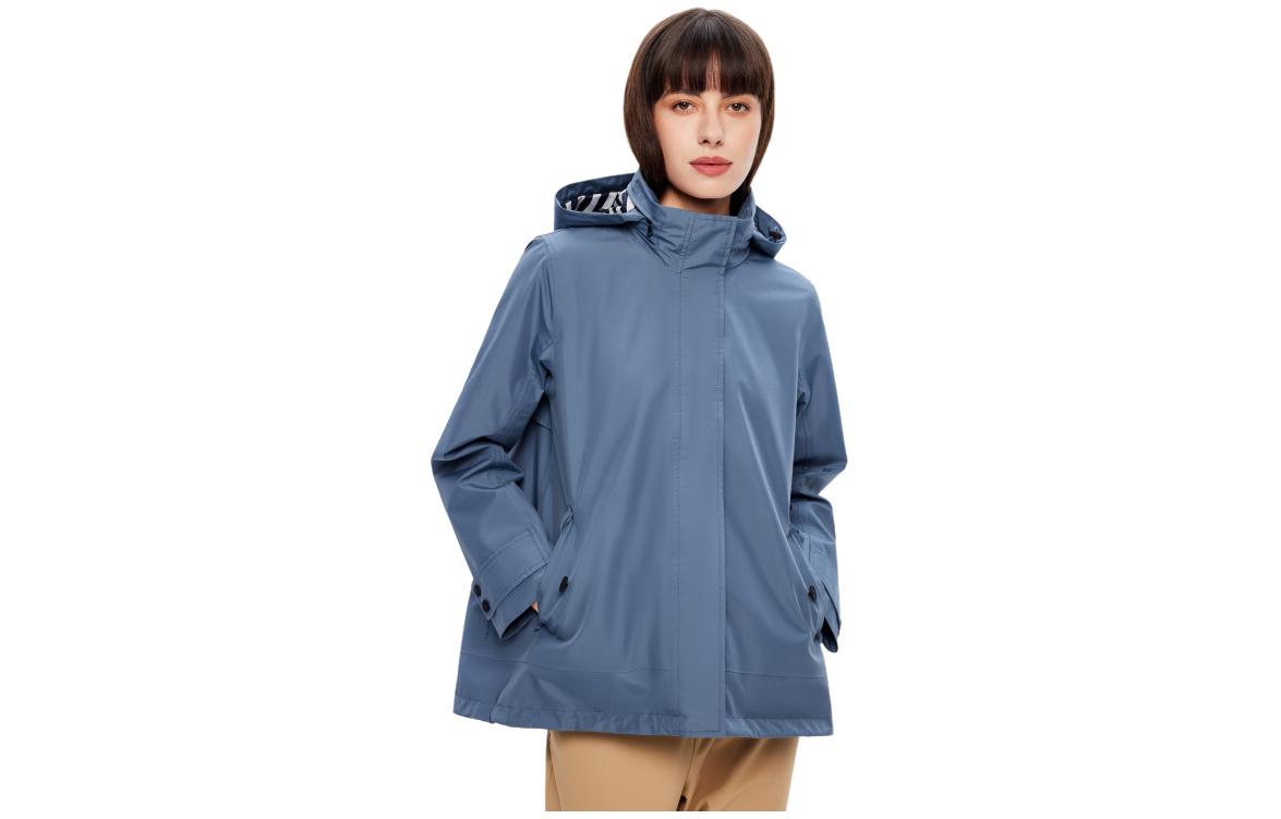(Women) AIGLE Mirage Blue Waterproof Windproof Hooded Jacket AR671