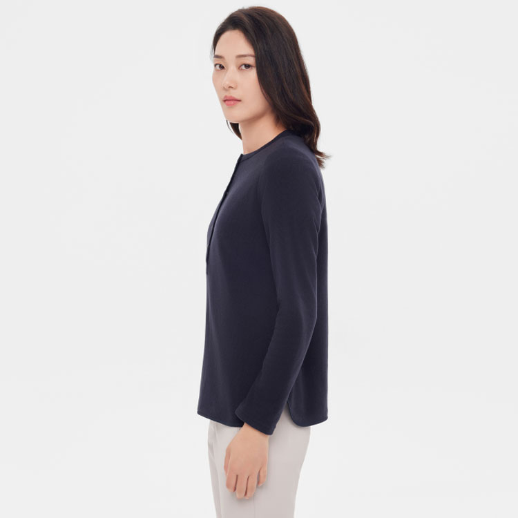 Shop (W) AIGLE 海军蓝半开扣抓绒套衫 AX531
