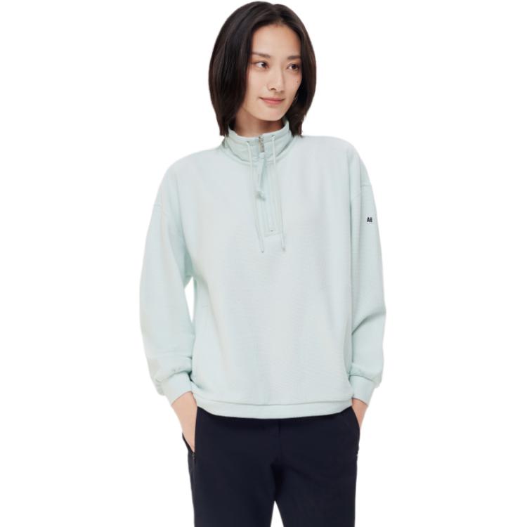 (Women) AIGLE Outdoor Pullover Sweatshirt Solid Color Light Blue AN296 圖 3