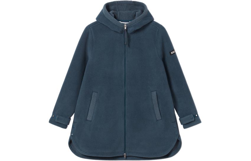 (Women) AIGLE Polartec  Light Teal Hooded Zip-Up Fleece Jacket Casual Series AN205 圖 2