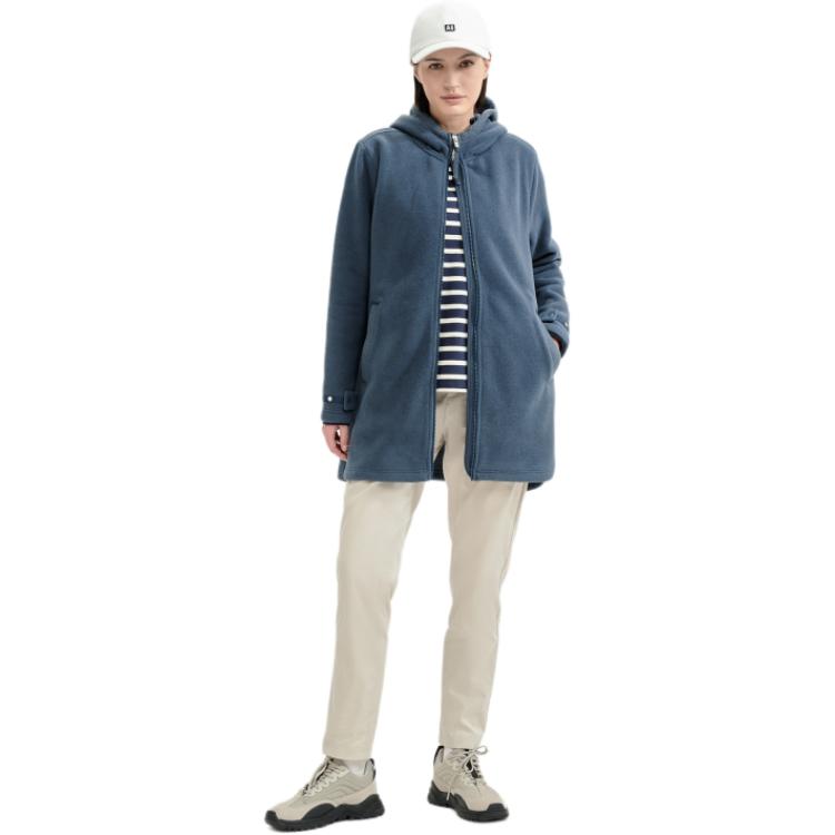 (Women) AIGLE Polartec  Light Teal Hooded Zip-Up Fleece Jacket Casual Series AN205 圖 3