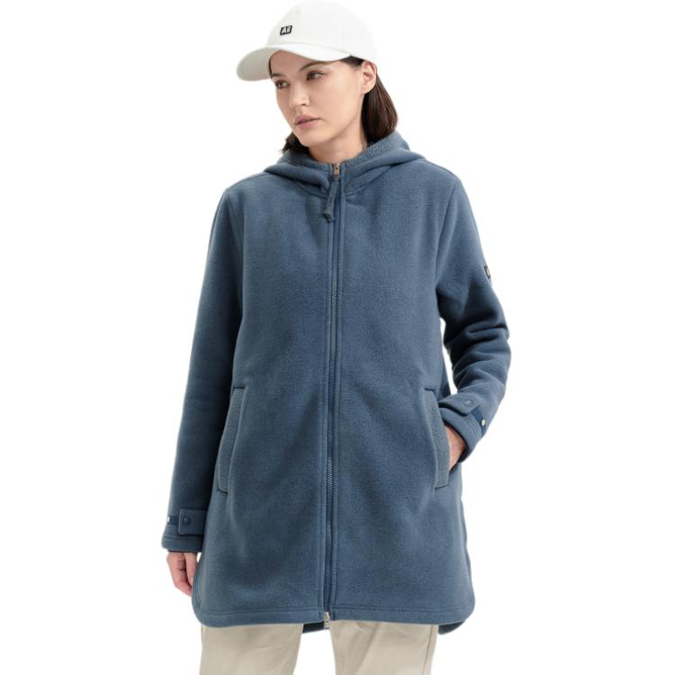 (Women) AIGLE Polartec  Light Teal Hooded Zip-Up Fleece Jacket Casual Series AN205 圖 4