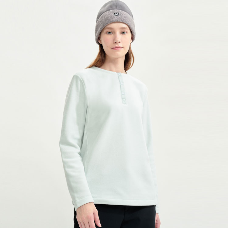 (Women) AIGLE Polartec Embroidered Logo Fleece Pullover - Ice Blue AS494 圖 4