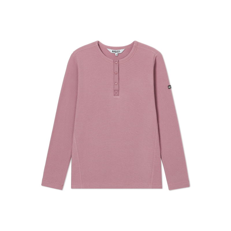 (Women) AIGLE Polartec Embroidered Logo Half-Zip Fleece Pullover Women’s Rose Pink AS492
