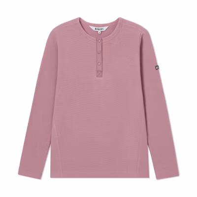 (Women) AIGLE Polartec Embroidered Logo Half-Zip Fleece Pullover Women’s Rose Pink AS492