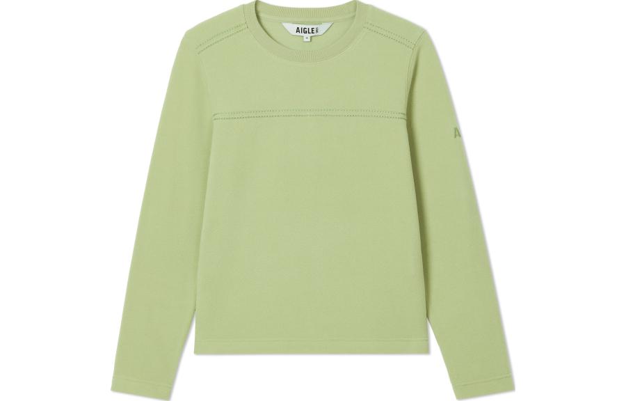 (Women) AIGLE Polartec Green Crewneck Pullover Sweatshirt - Outdoor Casual Wear AQ252 圖 2