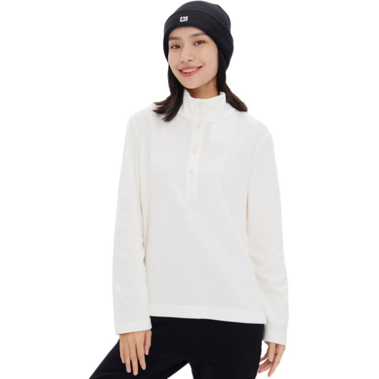 (Women) AIGLE Solid Color Stand Collar Sweatshirt Pink White AA503 圖 3