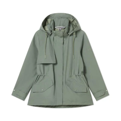 (Women) AIGLE Solid Color Waterproof Windbreaker Jacket with Breathable Hood AT20