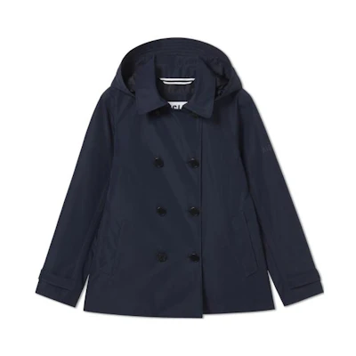 (Women) AIGLE Waterproof Outdoor Jacket with Collared Design and Button Closure AY23