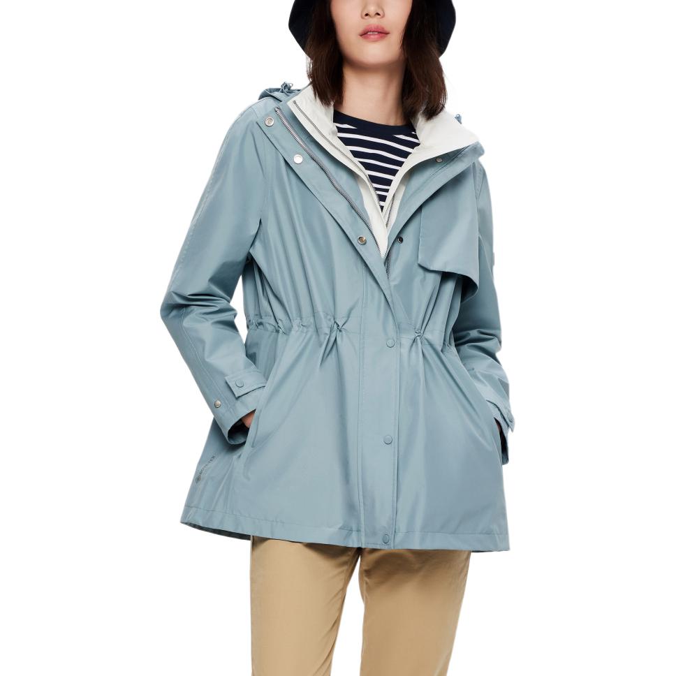 (Women) AIGLE Waterproof Windbreaker Jacket Light Blue Outdoor Long Sleeve AM376