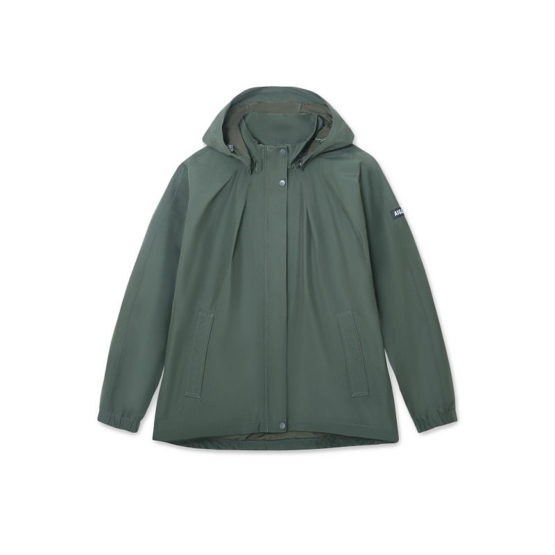 (Women) AIGLE Waterproof Windproof Breathable Ivy Green Jacket AF882