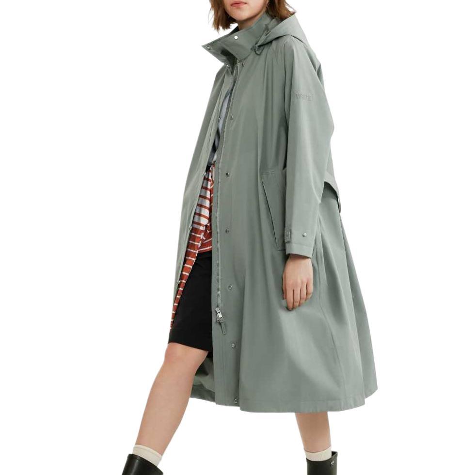 (Women) AIGLE Waterproof Windproof Breathable Olive Green Hooded Jacket AY832