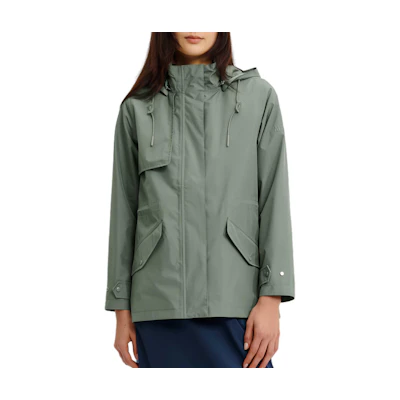 (Women) AIGLE Waterproof Windproof Breathable Outdoor Jacket Misty Green SS24 AT202