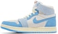 (W) Air Jordan 1 High Zoom CMFT 2 'University Blue' Lelaki Wanita Original DV1305-004