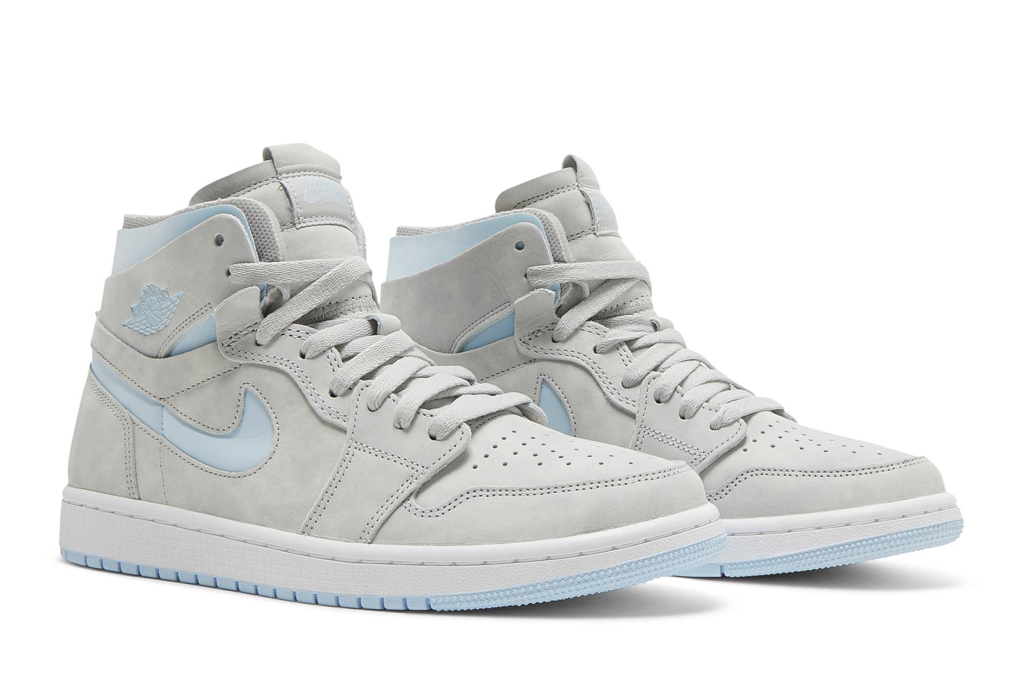 (Women) Air Jordan 1 High Zoom Comfort Cool Grey Light Blue CT0979-004 Nicesnk