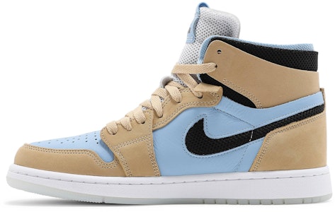 (W) Air Jordan 1 High Zoom Comfort 'Psychic Blue Sesame' Biru Langit CT0979-400 Lookbook (W) Air Jordan 1 High Zoom Comfort 'Psychic Blue Sesame' Biru Langit CT0979-400