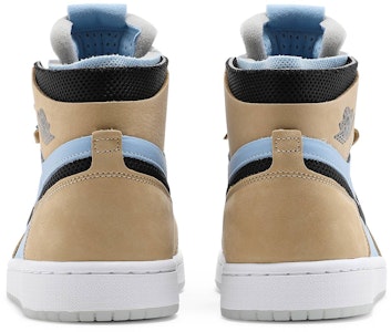 (W) Air Jordan 1 High Zoom Comfort 'Psychic Blue Sesame' Biru Langit CT0979-400 Details for (W) Air Jordan 1 High Zoom Comfort 'Psychic Blue Sesame' Biru Langit CT0979-400