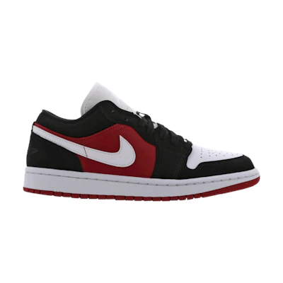 (W) Jordan 1 Low 'Black White Gym Red'