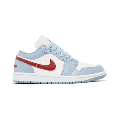 (W) Jordan 1 Low 'Blue Whisper Dune Red'