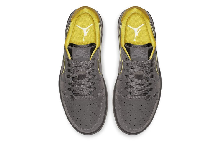 Shop (Women) Air Jordan 1 Low 'Grey Citron' AQ0828-017