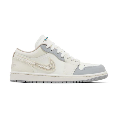 (W) Jordan 1 Low 'Sail Soft Pearl Sequins'
