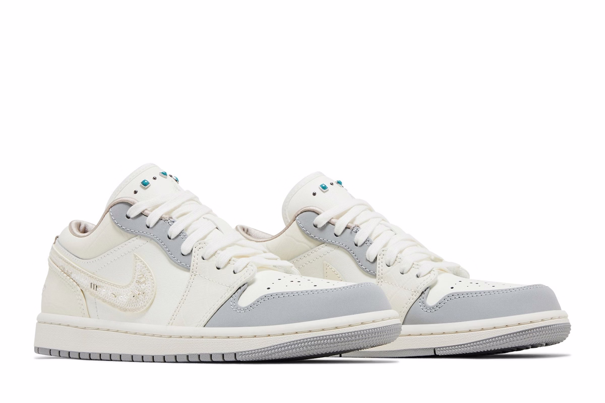 (Women) Air Jordan 1 Low 'Sail Soft Pearl Sequins'