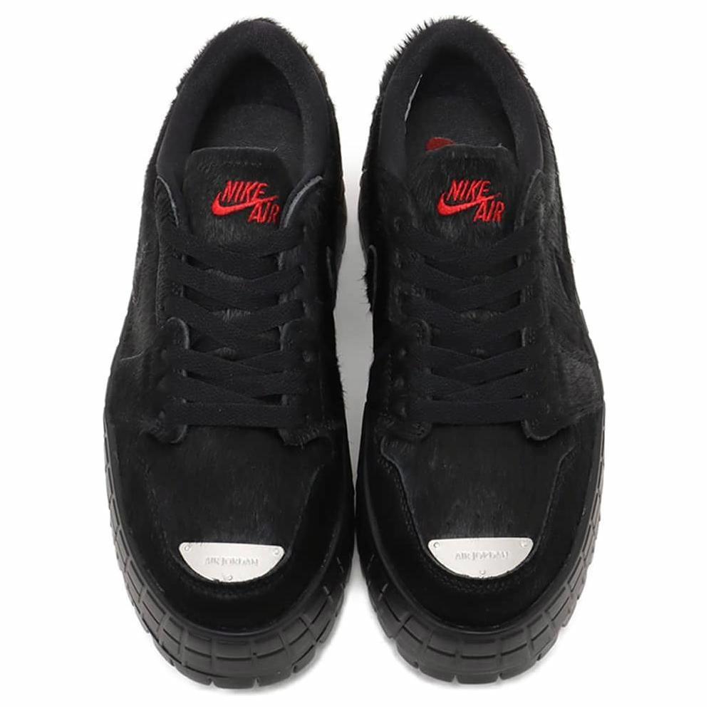 Shop (W) Air Jordan 1 Low Brooklyn 'Black Pony' Hitam IB7210-006