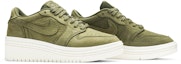 Cheap (W) Air Jordan 1 Low Lifted 'Olive Canvas' dalam Bahasa Melayu AO1334-300