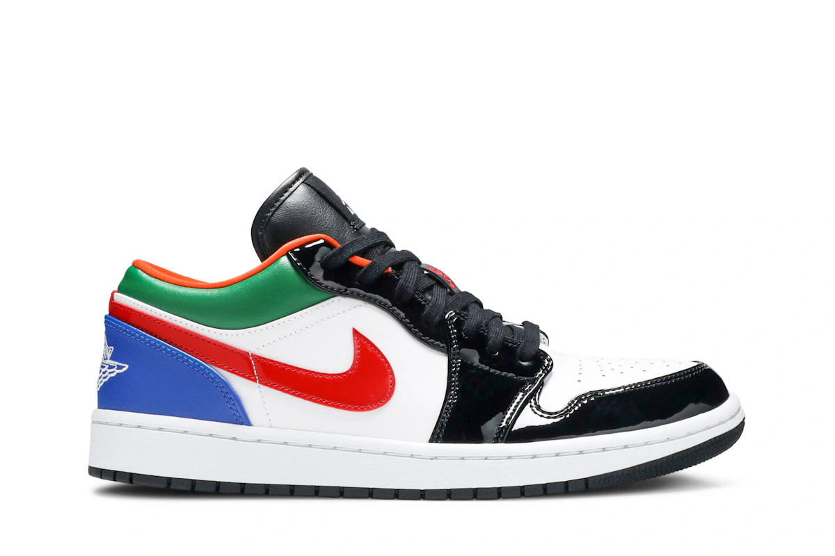 (Women) Air Jordan 1 Low Multi-Color Black Toe CZ4776-101