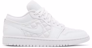(Women) Air Jordan 1 Low Quilted 'Triple White' DB6480-100 (Women) Air Jordan 1 Low Quilted 'Triple White' DB6480-100