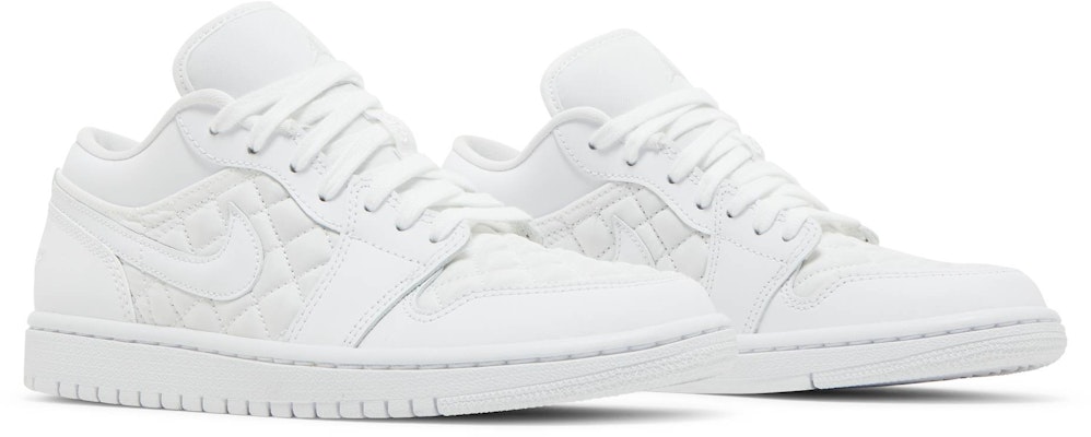 (Women) Air Jordan 1 Low Quilted 'Triple White' DB6480-100 Cheap (Women) Air Jordan 1 Low Quilted 'Triple White' DB6480-100