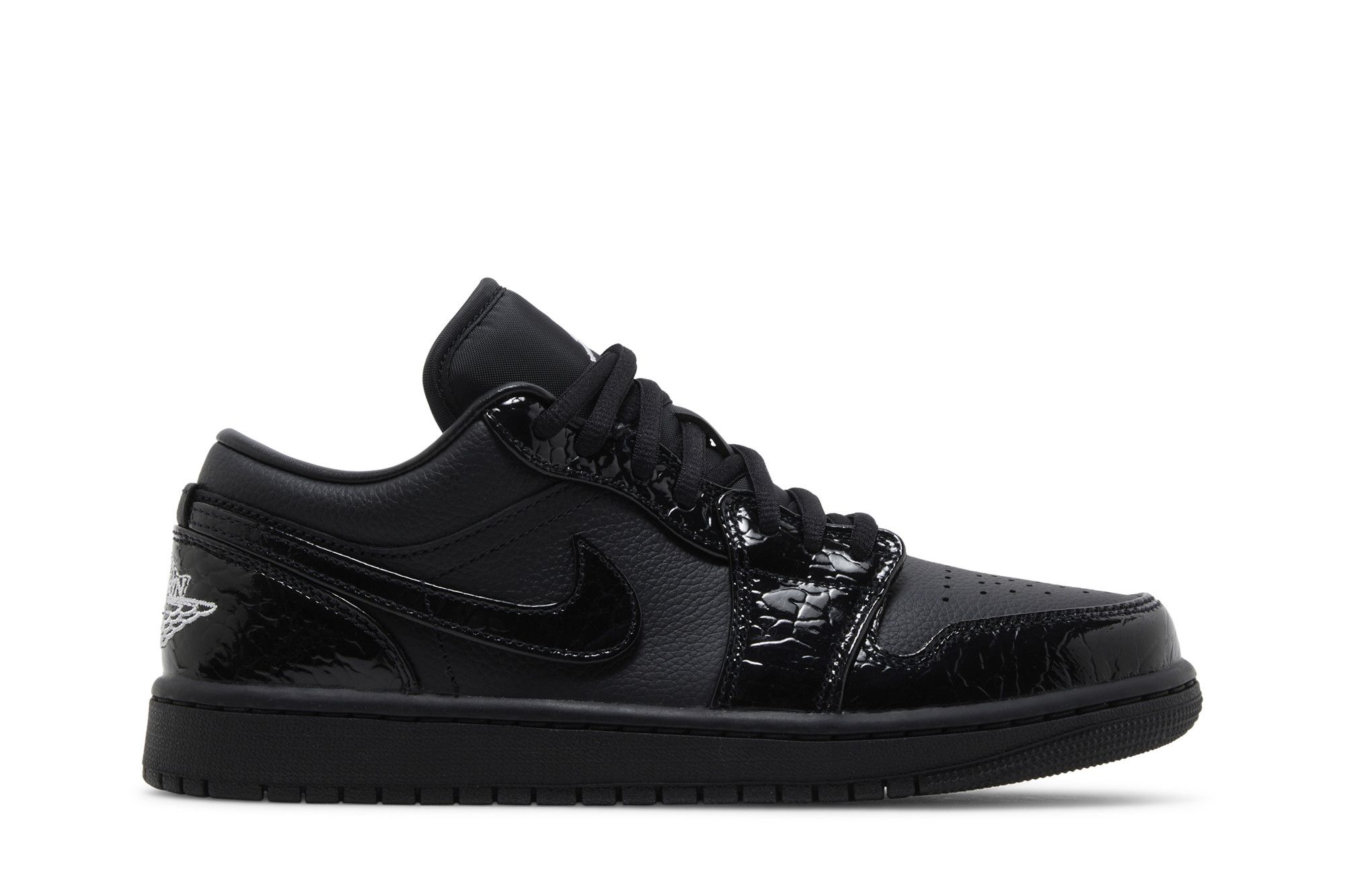 (Women) Air Jordan 1 Low SE 'Black Croc' HJ7743-010