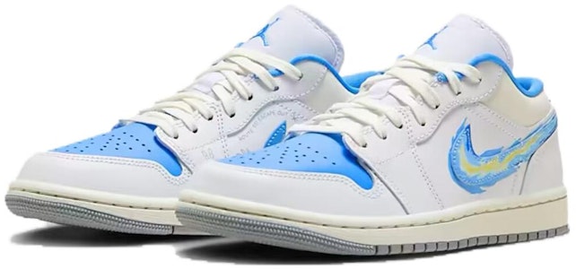 (W) Air Jordan 1 Low SE 'Just Skate - Biru Universitas' FJ7219-441 Lookbook (W) Air Jordan 1 Low SE 'Just Skate - Biru Universitas' FJ7219-441