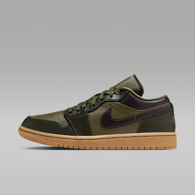 (Women) Air Jordan 1 Low Sequoia/Rough Green/Gum Light Brown/Velvet Brown IR0840-325