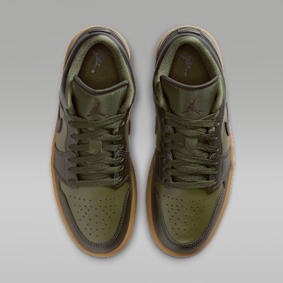 Shop (W) Air Jordan 1 Low Sequoia/Rough Green/Gum Light Brown/Velvet Brown IR0840-325