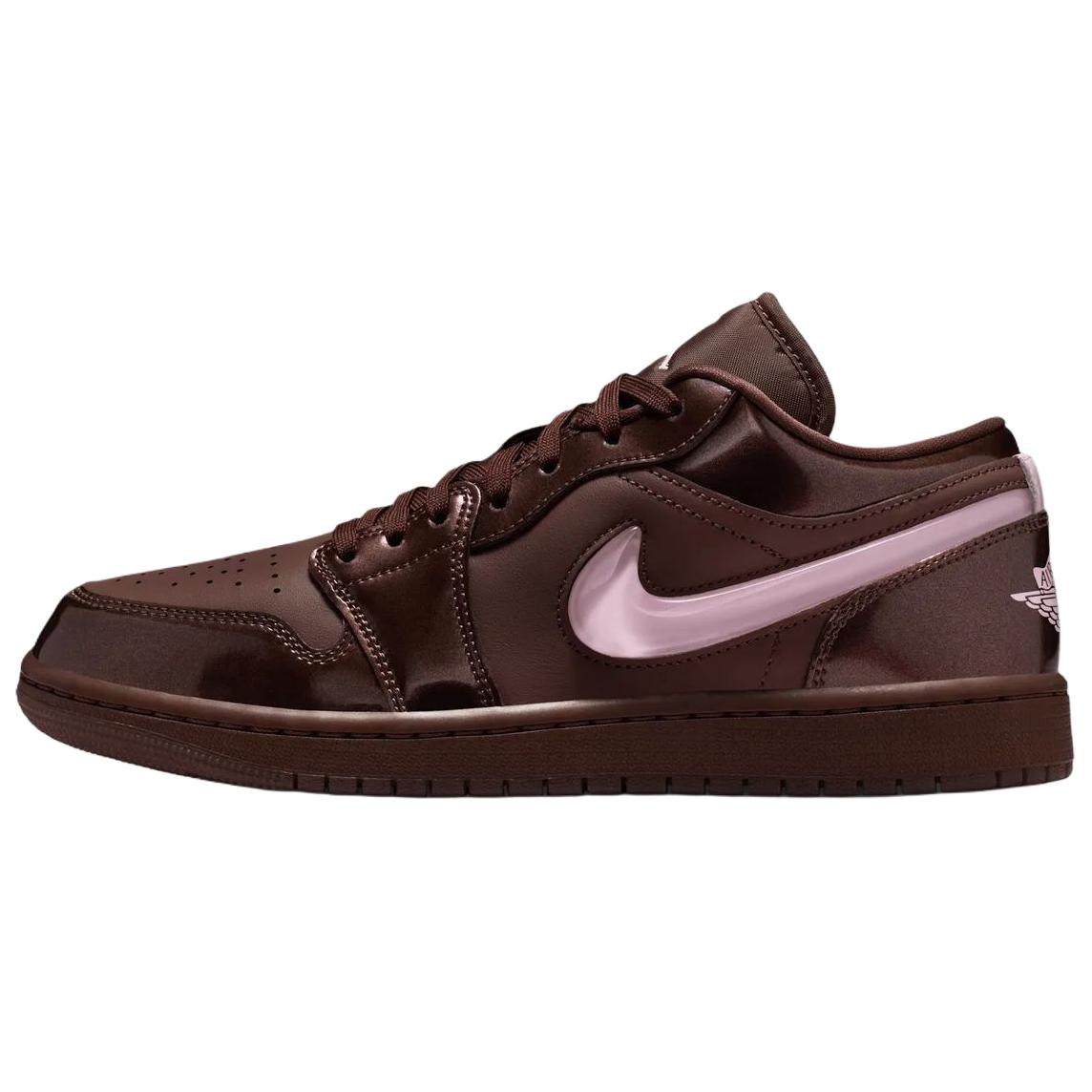 (Women) Air Jordan 1 Low Valentine's Day Brown Retro Basketball Shoes IQ9787-262